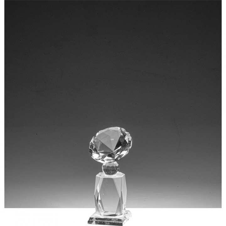 5x12 cm Elmas Kesim Kristal Küre Masaüstü Başarı Ödülü
